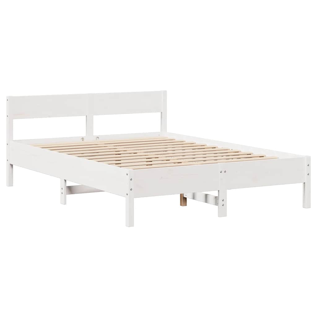 Letto senza Materasso Bianco 120x200 cm Legno Massello di Pino | homemem39