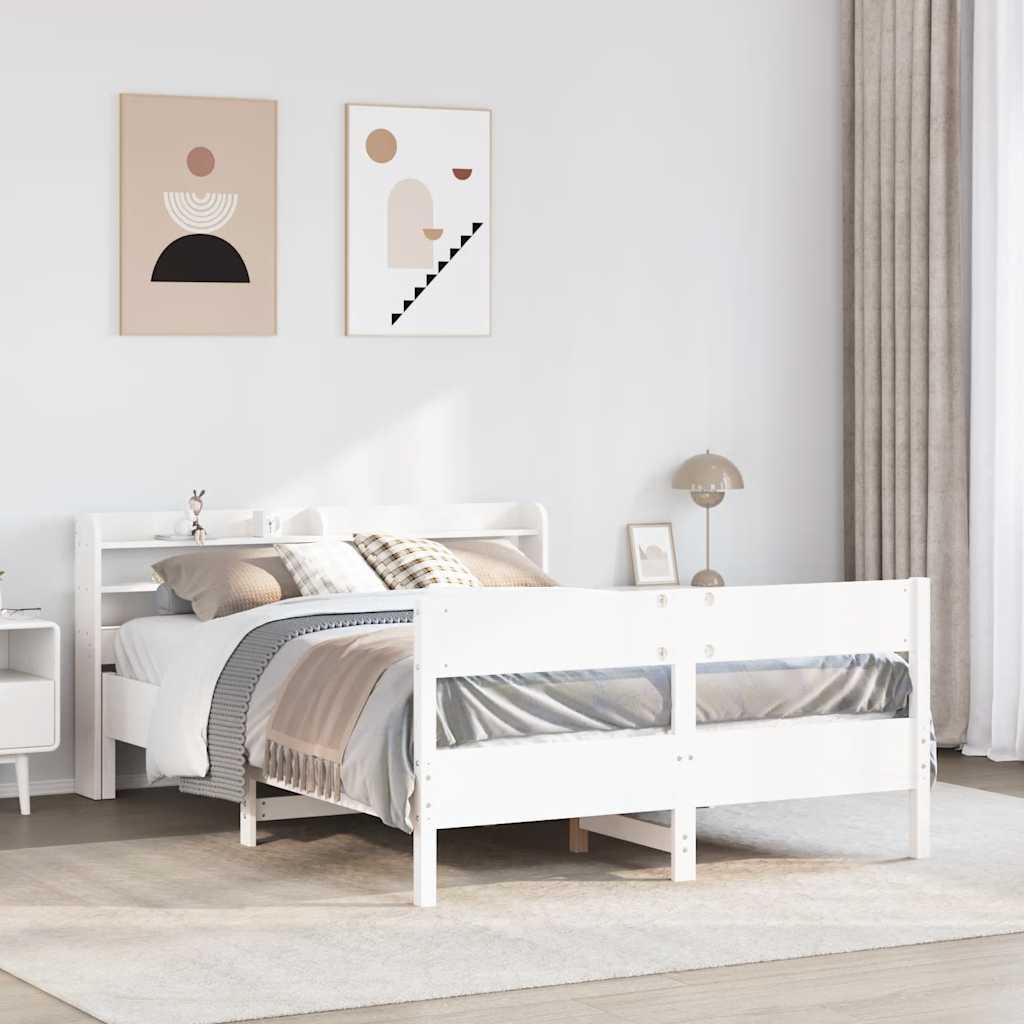 Letto senza Materasso Bianco 120x200 cm Legno Massello di Pino | homemem39