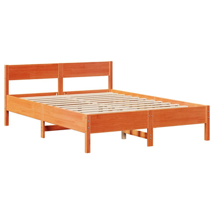 Letto senza Materasso Marrone Cera 120x200 cm in Legno di Pino - homemem39