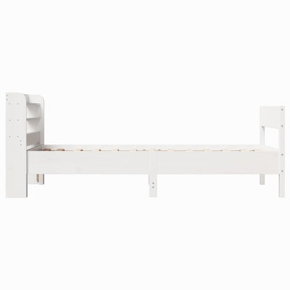 Letto senza Materasso Bianco 90x200 cm Legno Massello di Pino - homemem39