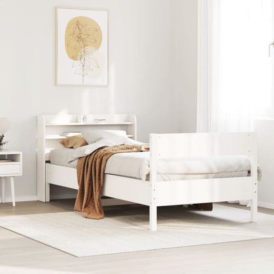 Letto senza Materasso Bianco 90x200 cm Legno Massello di Pino - homemem39