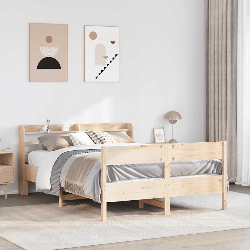 Letto senza Materasso 120x190 cm in Legno Massello di Pino - homemem39