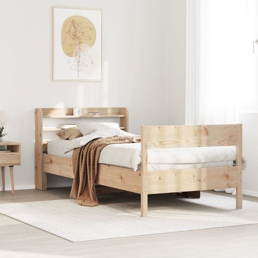 Letto senza Materasso 90x190 cm in Legno Massello di Pino - homemem39