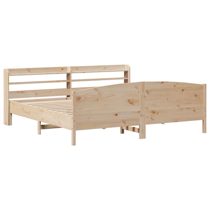 Letto senza Materasso 200x200 cm in Legno Massello di Pino - homemem39