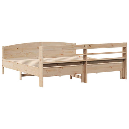 Letto senza Materasso 200x200 cm in Legno Massello di Pino - homemem39