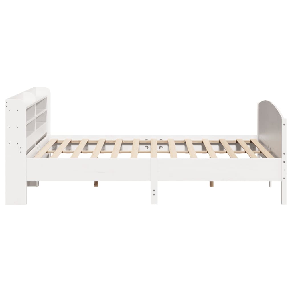 Giroletto senza Materasso Bianco 200x200 cm Legno Massello Pino | homemem39