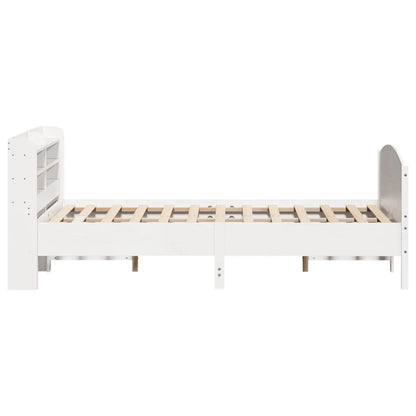 Letto senza Materasso Bianco 160x200 cm Legno Massello di Pino | homemem39