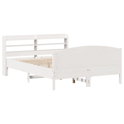 Letto senza Materasso Bianco 140x200 cm Legno Massello di Pino - homemem39
