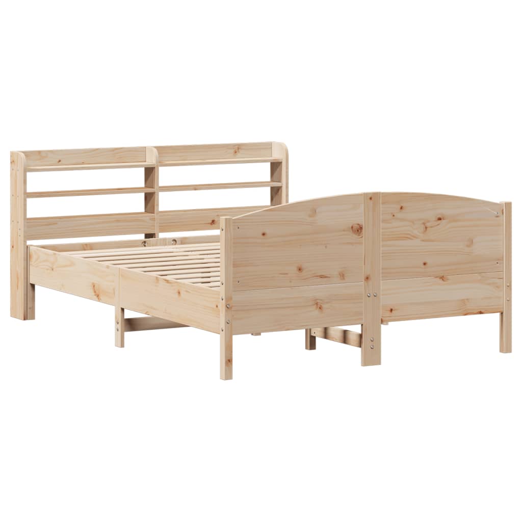 Letto senza Materasso 140x190 cm in Legno Massello di Pino - homemem39