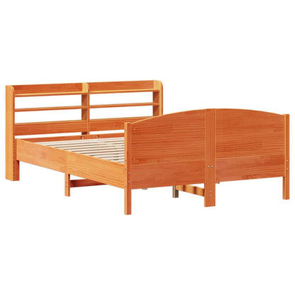 Letto senza Materasso Marrone Cera 140x190 cm in Legno di Pino - homemem39