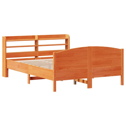 Letto senza Materasso Marrone Cera 135x190 cm in Legno di Pino - homemem39