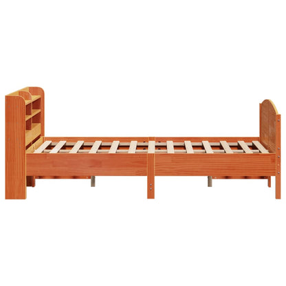 Letto senza Materasso Marrone Cera 135x190 cm in Legno di Pino - homemem39