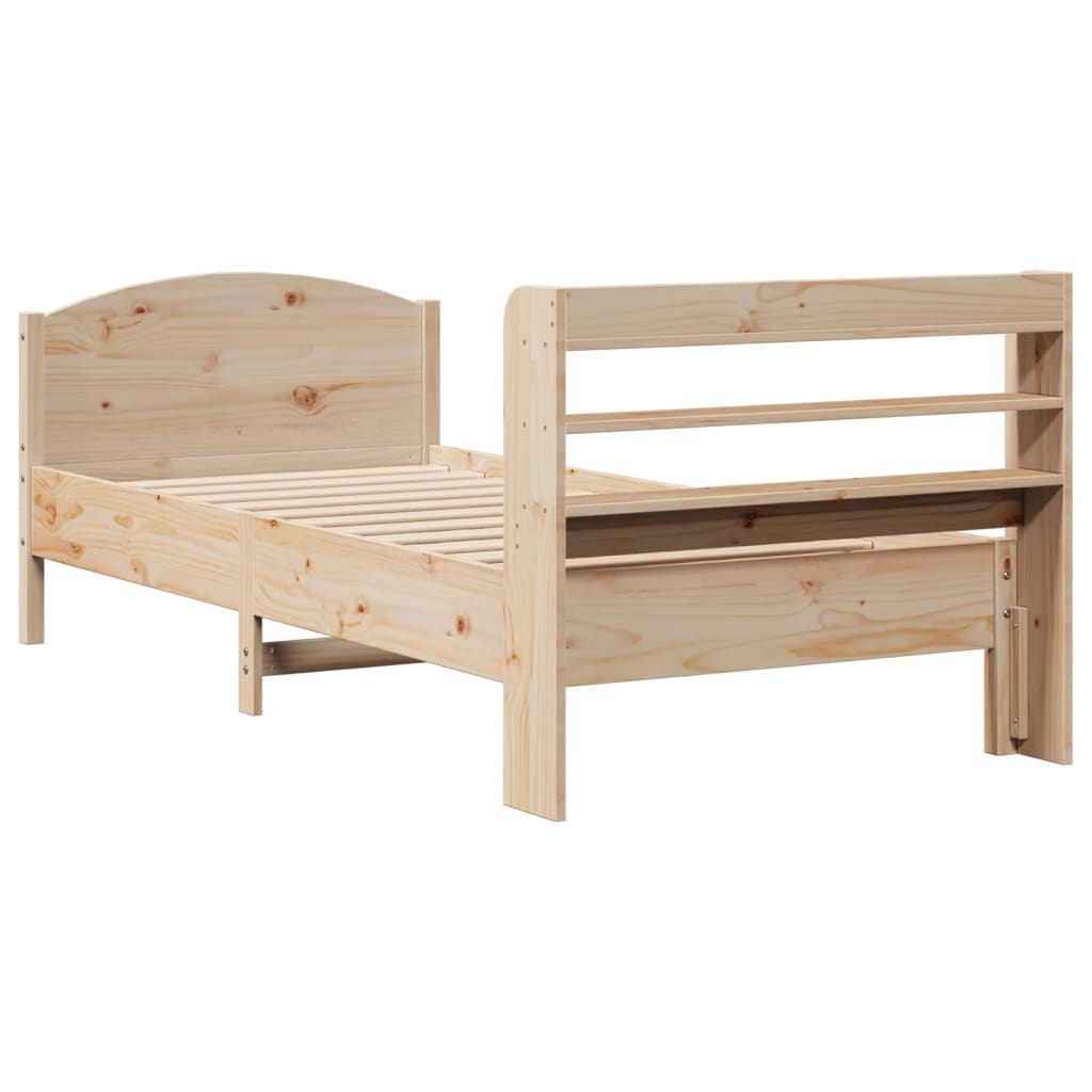 Letto senza Materasso 90x200 cm in Legno Massello di Pino