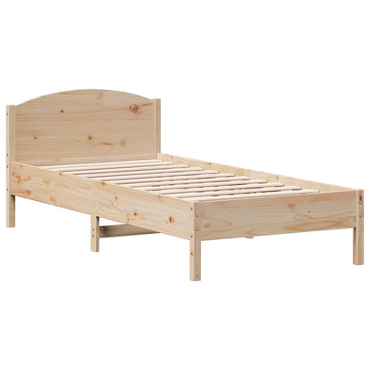 Letto senza Materasso 90x200 cm in Legno Massello di Pino