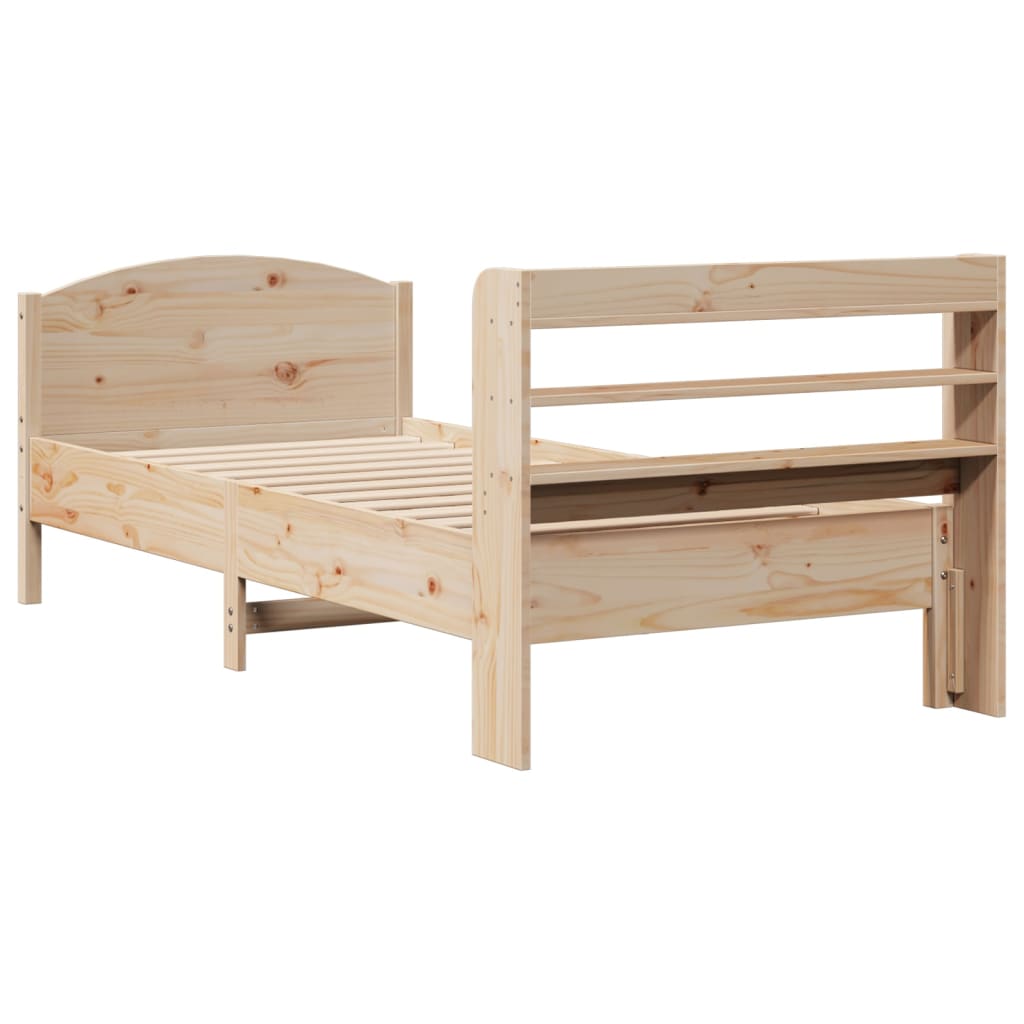 Letto senza Materasso 75x190 cm in Legno Massello Pino - homemem39
