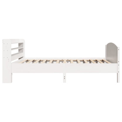 Letto senza Materasso Bianco 75x190 in Legno Massello di Pino - homemem39