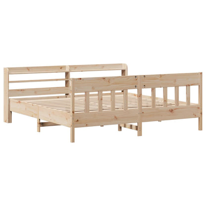Letto senza Materasso 200x200 cm in Legno Massello di Pino | homemem39