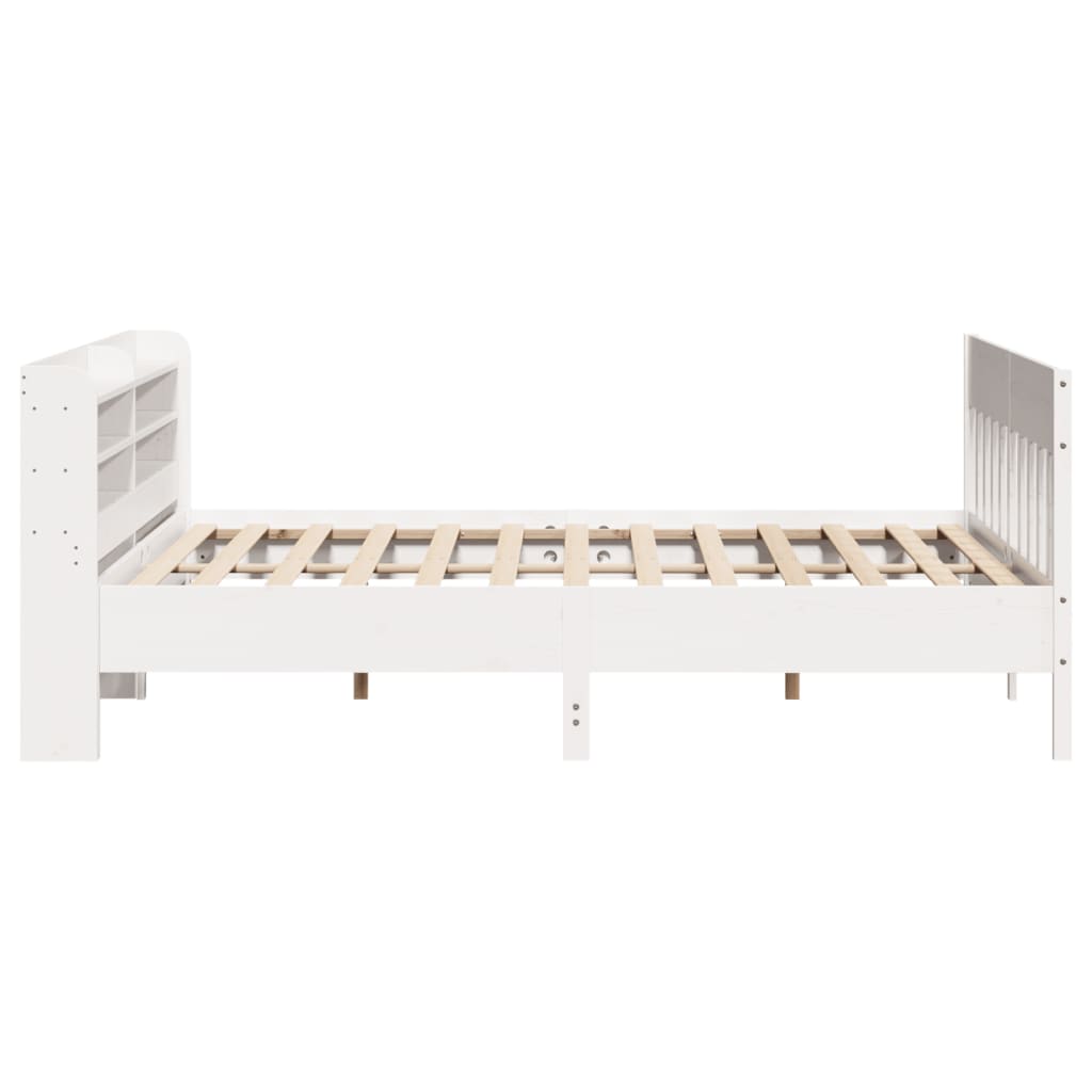Giroletto senza Materasso Bianco 200x200 cm Legno Massello Pino | homemem39