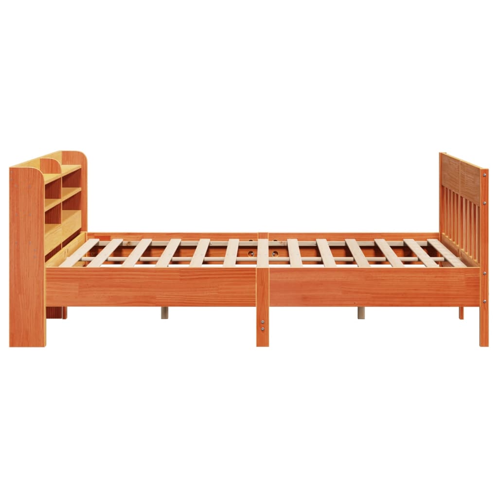Letto senza Materasso Marrone Cera 200x200 cm in Legno di Pino | homemem39