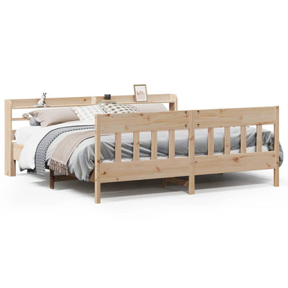 Letto senza Materasso 180x200 cm in Legno Massello di Pino - homemem39