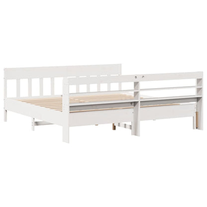 Letto senza Materasso Bianco 180x200 cm Legno Massello di Pino - homemem39