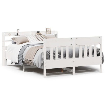 Letto senza Materasso Bianco 120x200 cm Legno Massello di Pino | homemem39