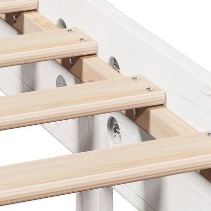 Letto senza Materasso Bianco 120x200 cm Legno Massello di Pino | homemem39