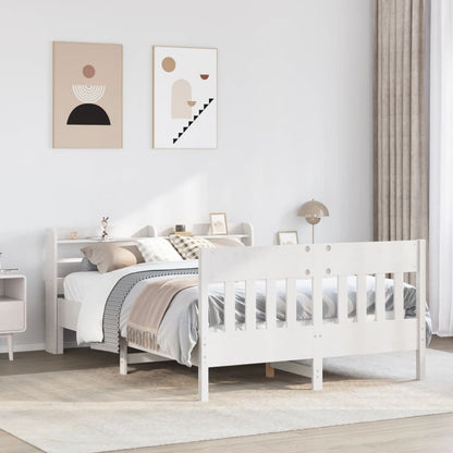 Letto senza Materasso Bianco 120x200 cm Legno Massello di Pino | homemem39