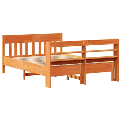 Letto senza Materasso Marrone Cera 120x200 cm in Legno di Pino | homemem39