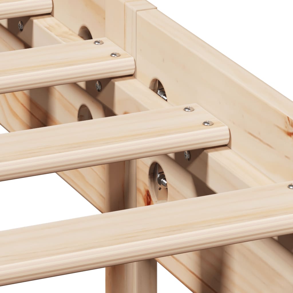 Giroletto senza Materasso 100x200 cm in Legno Massello di Pino - homemem39