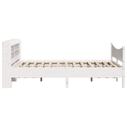 Giroletto con Testiera Bianco 150x200 cm Legno Massello di Pino | homemem39