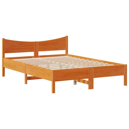 Giroletto con Testiera Marrone Cera 120x200 cm Massello Pino | homemem39