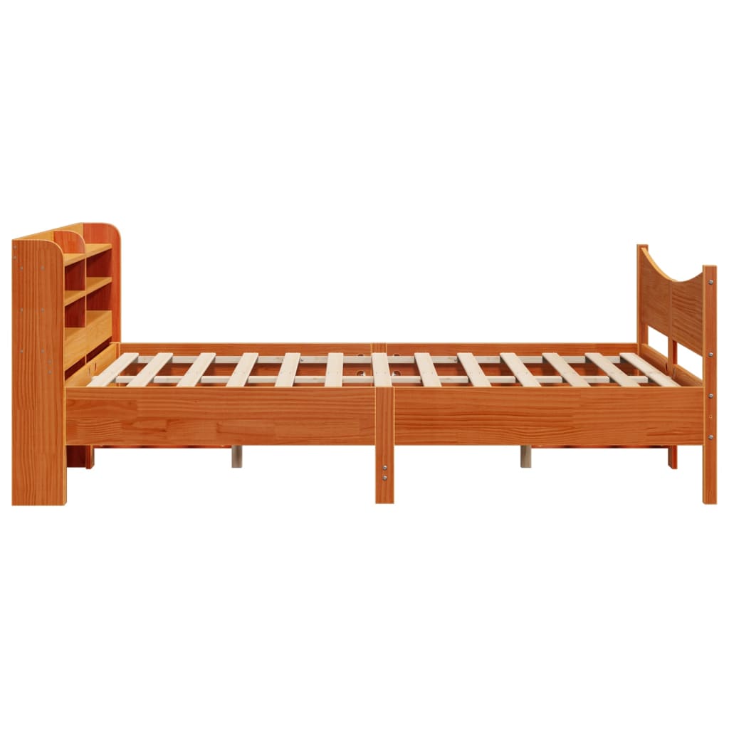 Giroletto con Testiera Marrone Cera 140x190 cm Massello Pino | homemem39