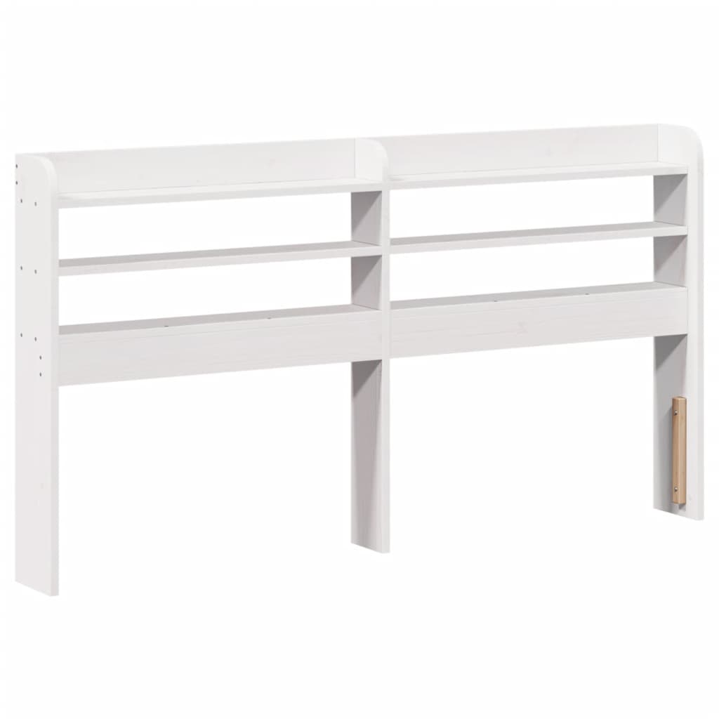 Giroletto con Testiera Bianco 135x190 cm Legno Massello di Pino | homemem39