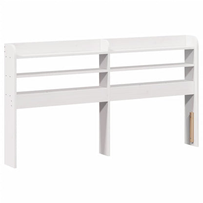 Giroletto con Testiera Bianco 135x190 cm Legno Massello di Pino | homemem39