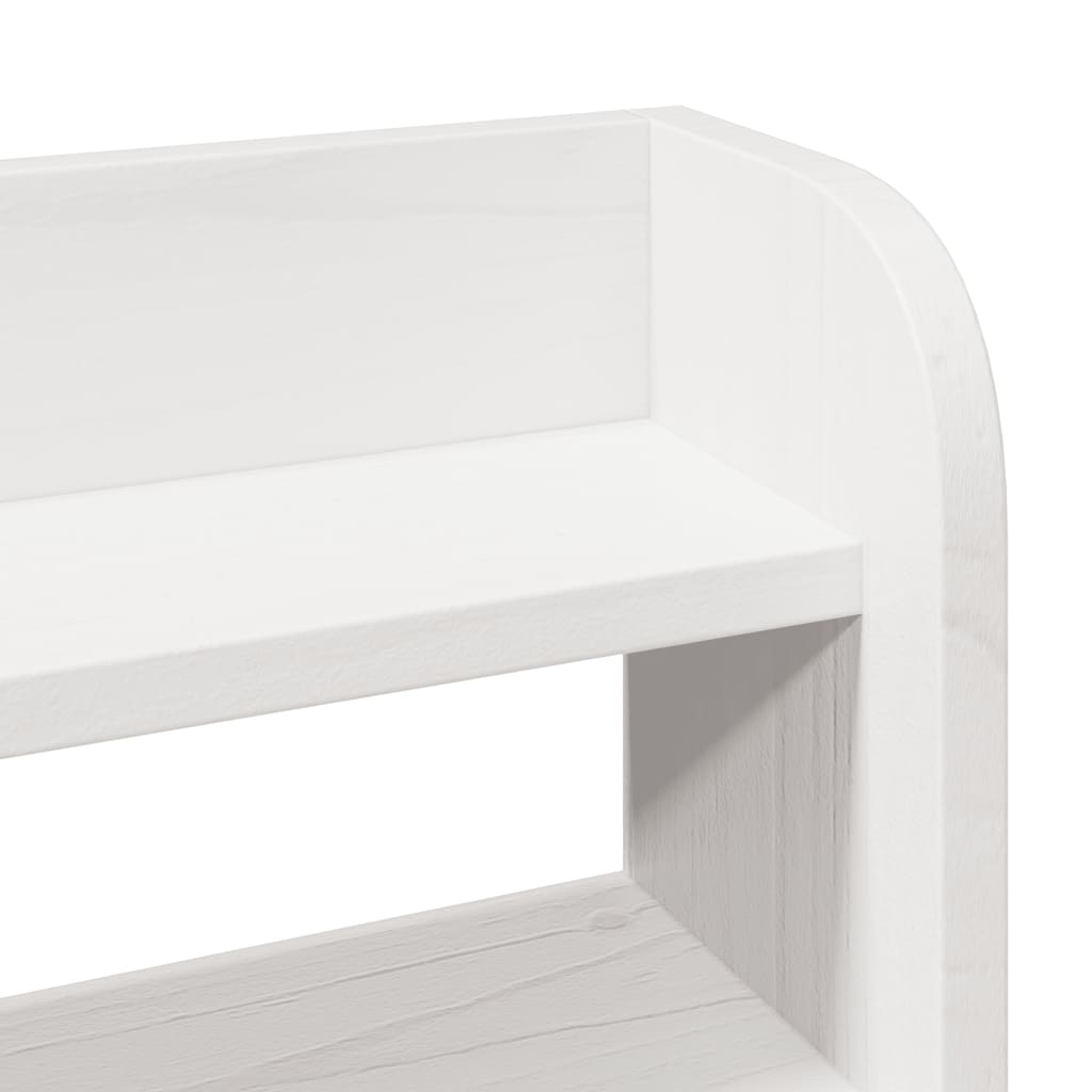 Giroletto con Testiera Bianco 135x190 cm Legno Massello di Pino | homemem39