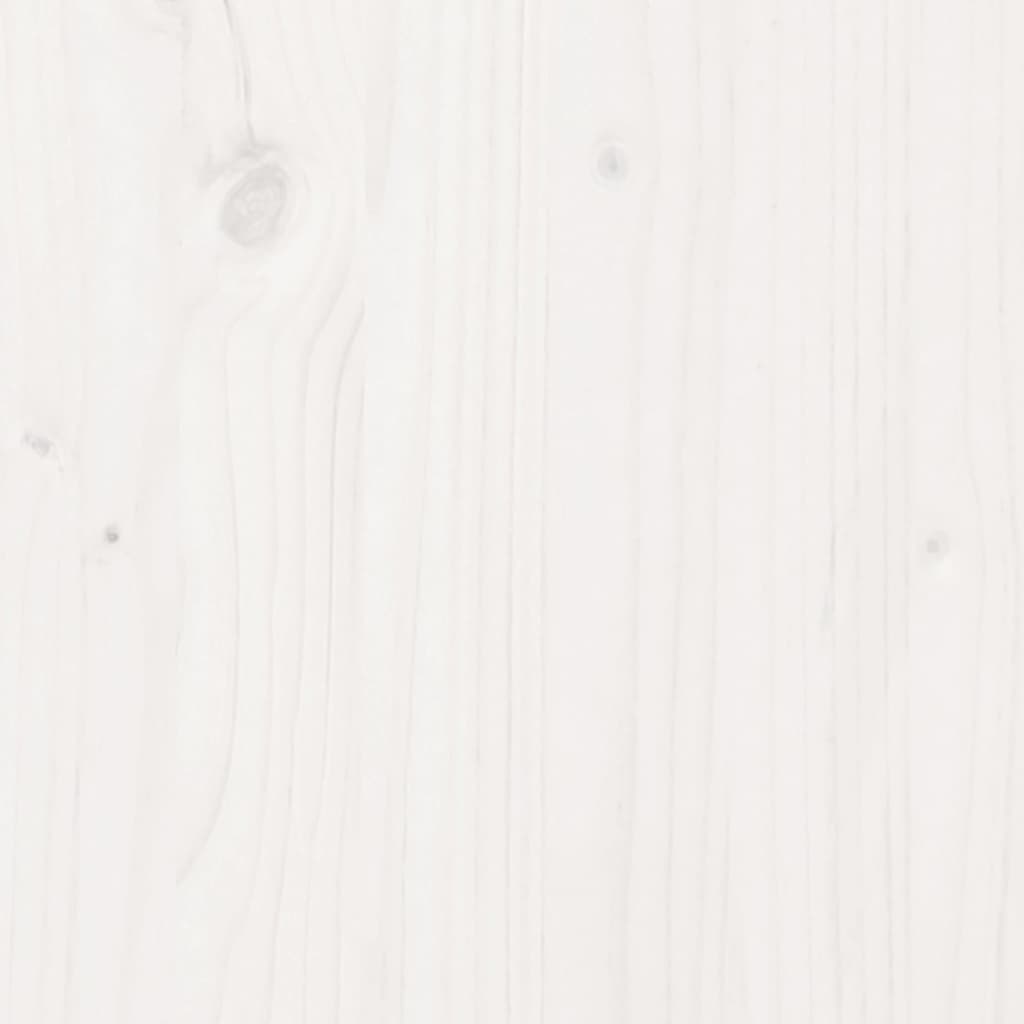 Giroletto con Testiera Bianco 135x190 cm Legno Massello di Pino | homemem39