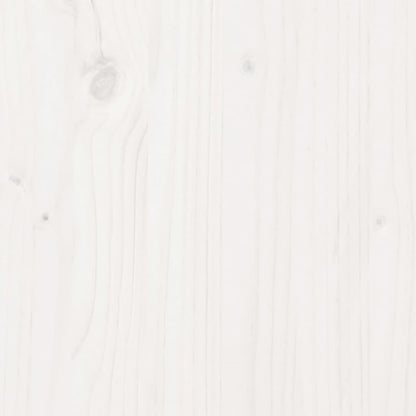 Giroletto con Testiera Bianco 135x190 cm Legno Massello di Pino | homemem39