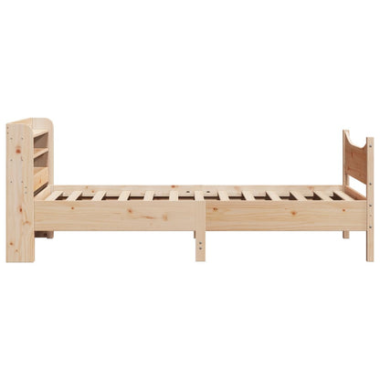 Giroletto con Testiera 90x190 cm in Legno Massello di Pino
