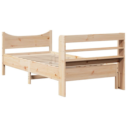 Giroletto con Testiera 90x190 cm in Legno Massello di Pino