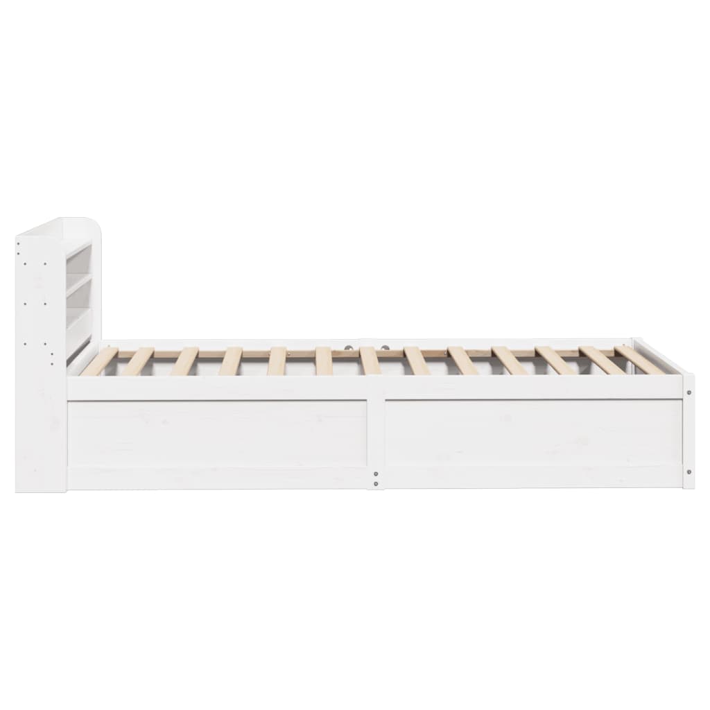 Giroletto con Testiera Bianco 90x190 cm Legno Massello di Pino | homemem39