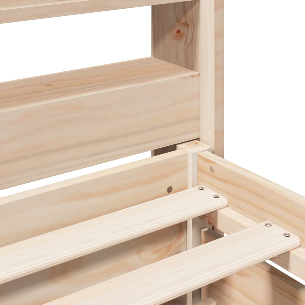 Letto senza Materasso 150x200 cm in Legno Massello di Pino | homemem39