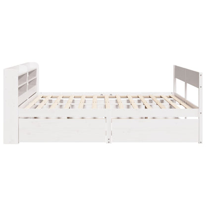 Letto senza Materasso Bianco 150x200 cm Legno Massello di Pino - homemem39