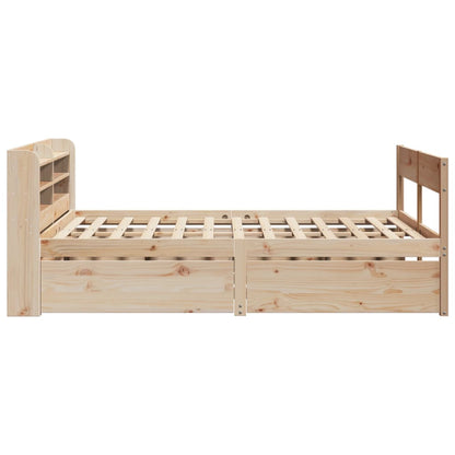 Letto senza Materasso 140x200 cm in Legno Massello di Pino - homemem39