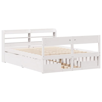 Letto senza Materasso Bianco 120x200 cm Legno Massello di Pino - homemem39