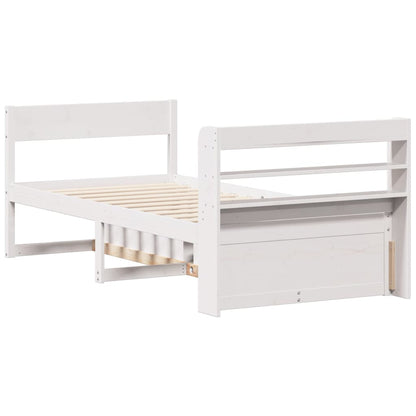 Letto senza Materasso Bianco 90x200 cm Legno Massello di Pino - homemem39