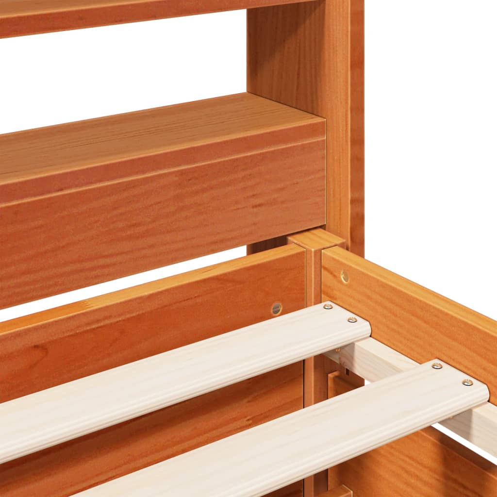 Letto senza Materasso Marrone Cera 120x190 cm in Legno di Pino | homemem39