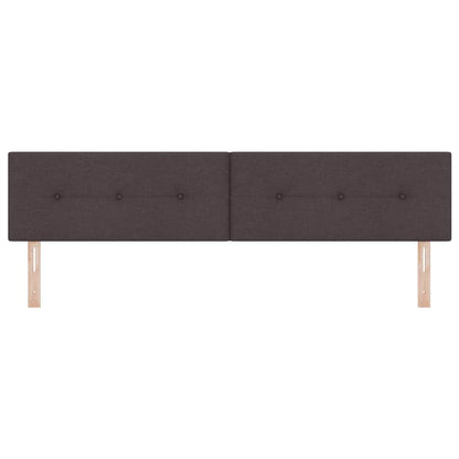 Testiera LED con strisce LED Marrone Scuro 200 cm Tessuto