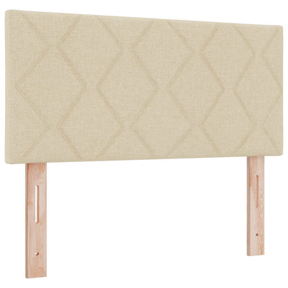 Testiera con luci a strisce a LED Crema 90 cm Tessuto