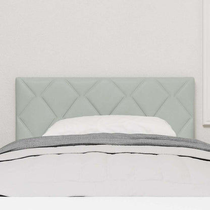 Testiera LED Geometrico Grigio chiaro 90 cm Velluto